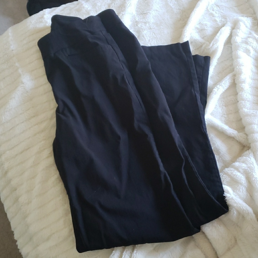 Black slip on dress pants